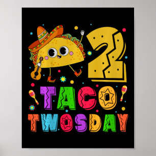 Kinder Taco Twosday - Dos Peuter Verjaardagsfeest  Poster