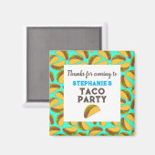 Kinder Taco Verjaardag Bedankt Feestgunst Magneet (Voorkant / Achterkant)