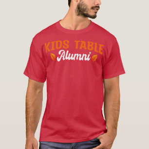 Kinder tafel alumni grappig retro blad bijpassende t-shirt