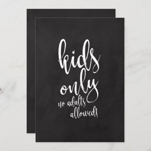 Kinder tafel Betaalbare Chalkcoard Weddenschap Kaart (Voorkant / Achterkant)