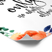 Kinder Tafel Floral Waterverf 8x10 voor bruiloft Poster (Hoek)