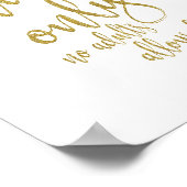 Kinder tafel Gold Glitter 8x10 bruiloft Poster (Hoek)