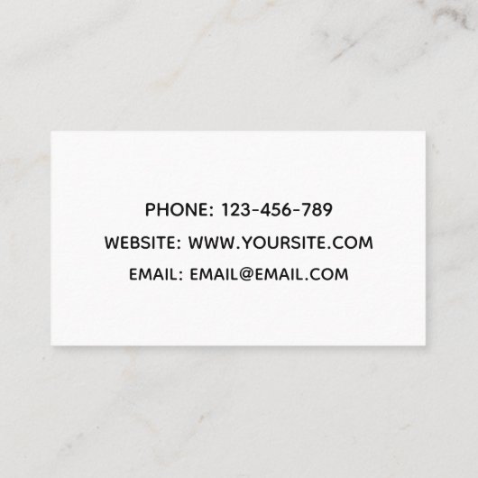 Kinder tandarts Schattige Kawaii Tooth Funny Simpl Visitekaartje (Achterkant)