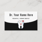 Kinder tandarts Schattige Kawaii Tooth Funny Simpl Visitekaartje (Voorkant)