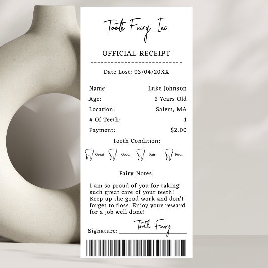 Kinder Tandenfee Lettercertificaat 1e Tand Verlore Kaart