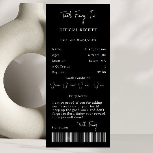 Kinder Tandenfee Lettercertificaat 1e Tand Verlore Kaart