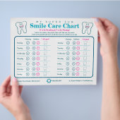 Kinder tandheelkundige glimlach zorg grafiek flyer (Hand)