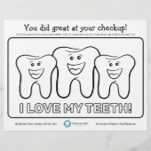 Kinder tandheelkundige kleurplaat flyer (Voorkant)