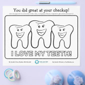 Kinder tandheelkundige kleurplaat flyer (Enkel)