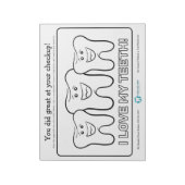 Kinder tandheelkundige kleurplaat notitieblok (Linkerzijde)