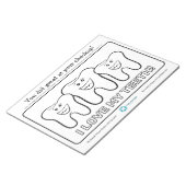 Kinder tandheelkundige kleurplaat notitieblok (Schuin)