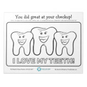 Kinder tandheelkundige kleurplaat notitieblok (Voorkant)