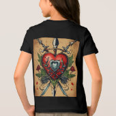 Kinder  Tattoo Hart T-Shirt (Achterkant)