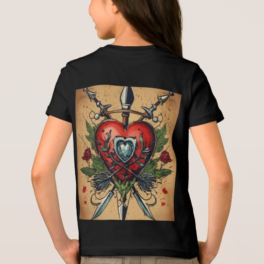 Kinder  Tattoo Hart T-Shirt (Achterkant)