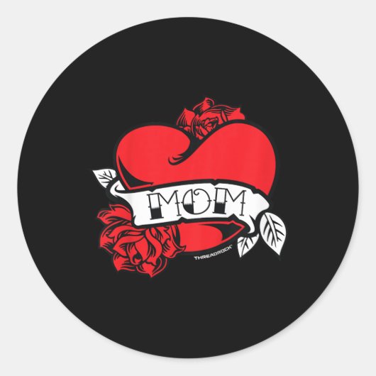 Kinder Tattoo mam Ronde Sticker (Voorkant)