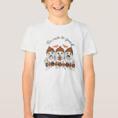 Kinder 'Te Schattige om Halloween te spook Tri-Blend Shirt (Voorkant)
