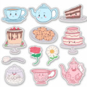 Kinder Tea Party set Sticker (Voorkant)