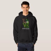 Kinder Teacher Love St Patricks Day Gnome Leopard Hoodie (Voorkant volledig)