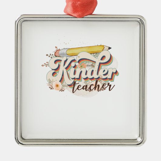 Kinder Teacher Metalen Ornament (Voorkant)