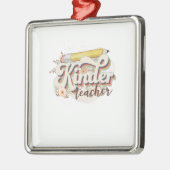 Kinder Teacher Metalen Ornament (Links)