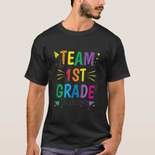 Kinder Team 1e klas Regenboog Hart Tie Dye Terug n T-shirt