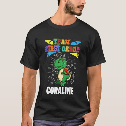 Kinder team eerste rang Coraline Aangepast T-shirt (Voorkant)