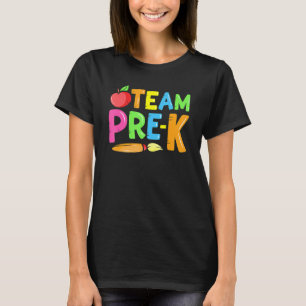 Kinder team Prek Squad Bemanner Terug naar schooll T-shirt