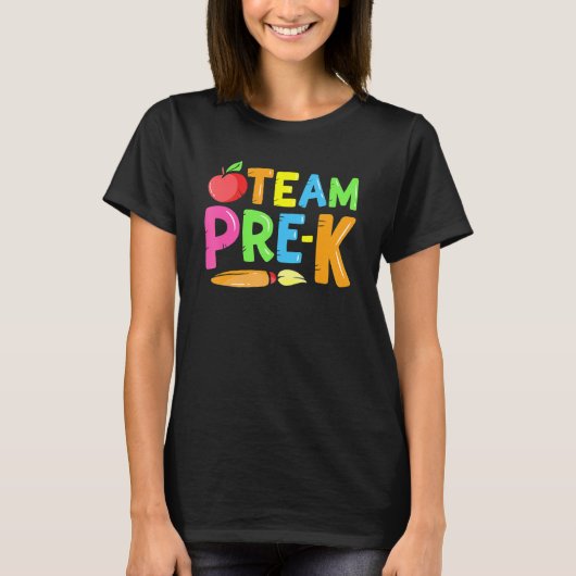 Kinder team Prek Squad Bemanner Terug naar schooll T-shirt (Voorkant)