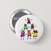 Kinder teamwerk ronde button 5,7 cm (Voorkant /achterkant)