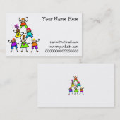 Kinder teamwerk visitekaartje (Voorkant / Achterkant)