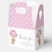 Kinder Teddy Ballon Pink Favor Box Bedankdoosjes (Geopend)