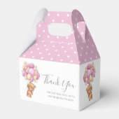 Kinder Teddy Ballon Pink Favor Box Bedankdoosjes (Voorkant Zijde)