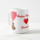 Kinder teddybeer Valentijnse Mok (Voorkant links)