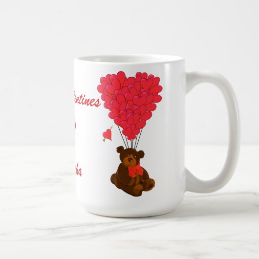 Kinder teddybeer Valentijnse Mok (Rechts)
