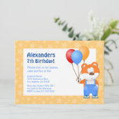 Kinder Teddybeer verjaardagsfeestje Kaart (Staand voorkant)