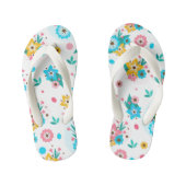 Kinder Teenslippers-Bloemen Kinder Teenslippers (Voetbed)