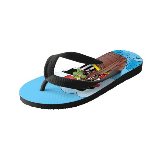 Kinder Teenslippers Piratengezicht (Schuin)
