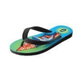 Kinder Teenslippers Shark surven hippy boho op maa (Schuin)