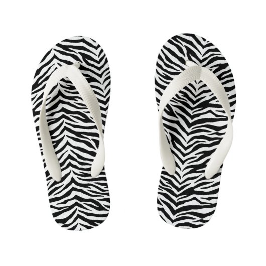 Kinder Teenslippers-Zebra Print Teenslippers (Voetbed)