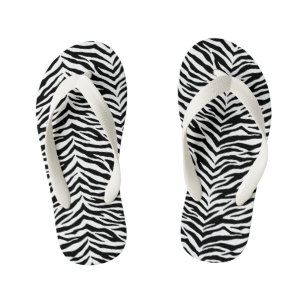 Kinder Teenslippers-Zebra Teenslippers afdrukken