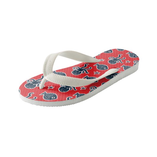 Kinder Teenslippers-Zee leven Teenslippers (Schuin)