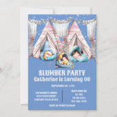 Kinder teepee sleepover sluimerende pyjama party p kaart (Voorkant)