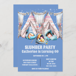 Kinder teepee sleepover sluimerende pyjama party p kaart