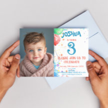 Kinder Tekenballonnen en Regenboog Verjaardagsfees