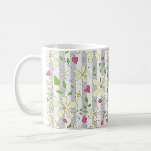 Kinder tekening van voorjaarbloemen koffiemok
