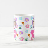 Kinder 'Tekenstijl Foto Moederdag Gift Roze Koffiemok (Center)