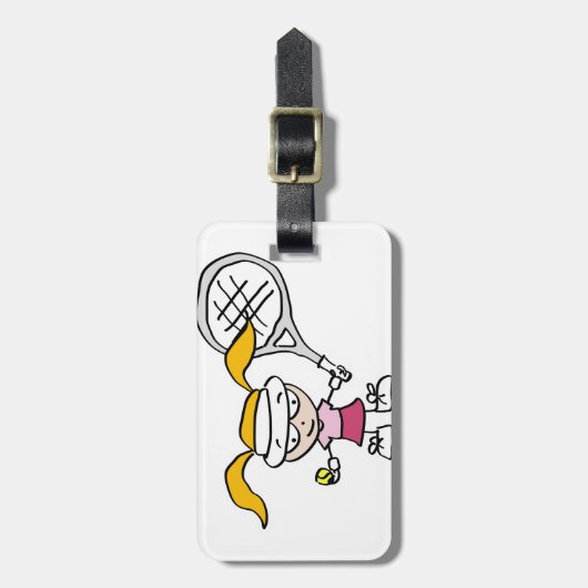 Kinder tennis bagagelabel (Voorkant verticaal)