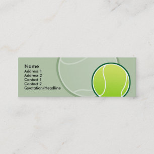 Kinder Tennis Ball Skinny-profielkaarten Mini Visitekaartje
