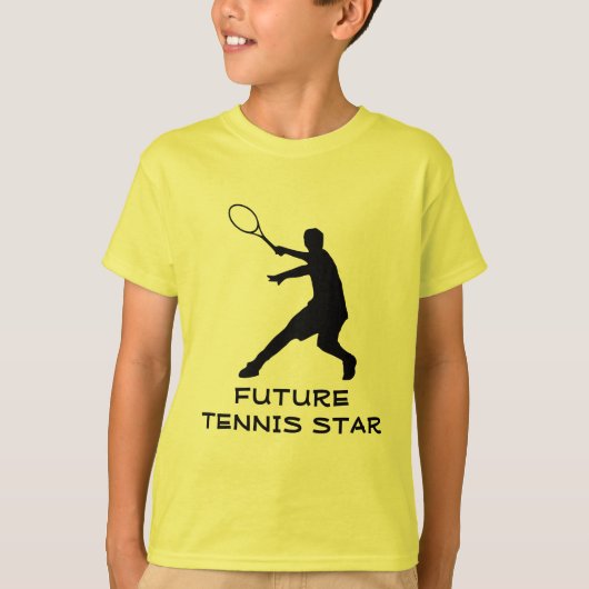 Kinder tennis draag | T-shirt met motivatie prijso (Voorkant)