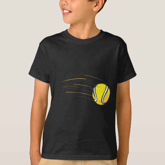 Kinder Tennis-Shirten - Flying Tennis Ball Kinder T-shirt (Voorkant)